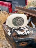 Cow-print NFR Buckle Hat