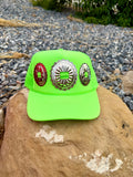 Neon Green Big Concho Hat