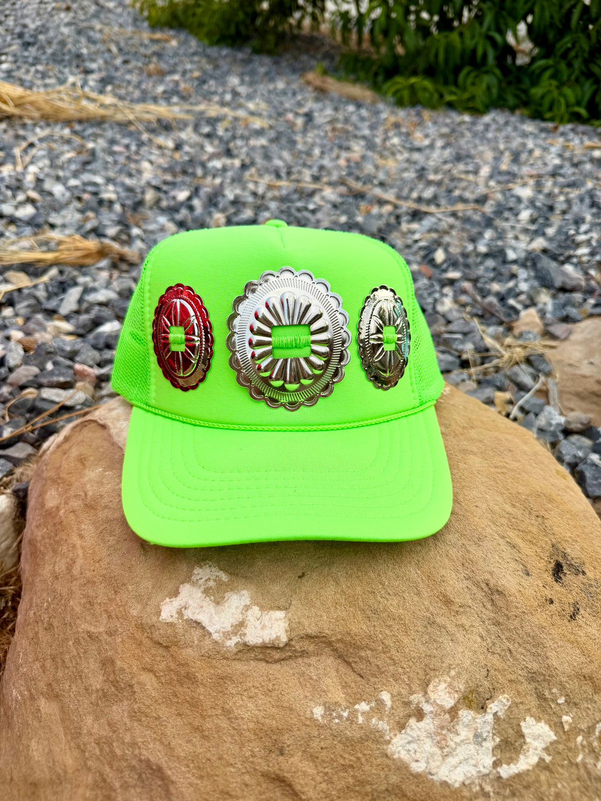 Neon Green Big Concho Hat