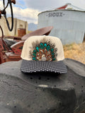 1983 NFR Hesston Buckle Pin Feather Hat