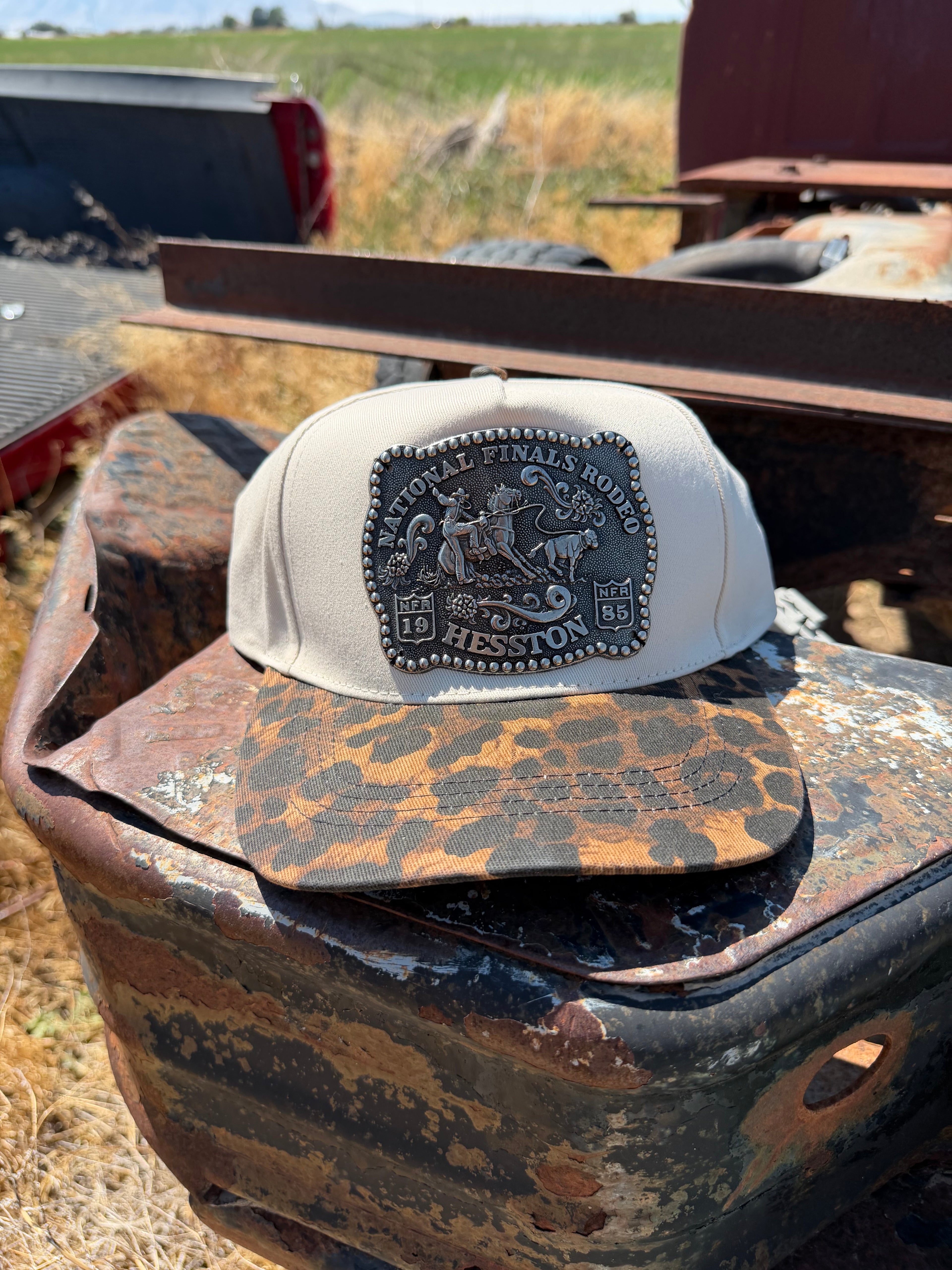 1985 Hesston NFR Buckle Leopard Hat