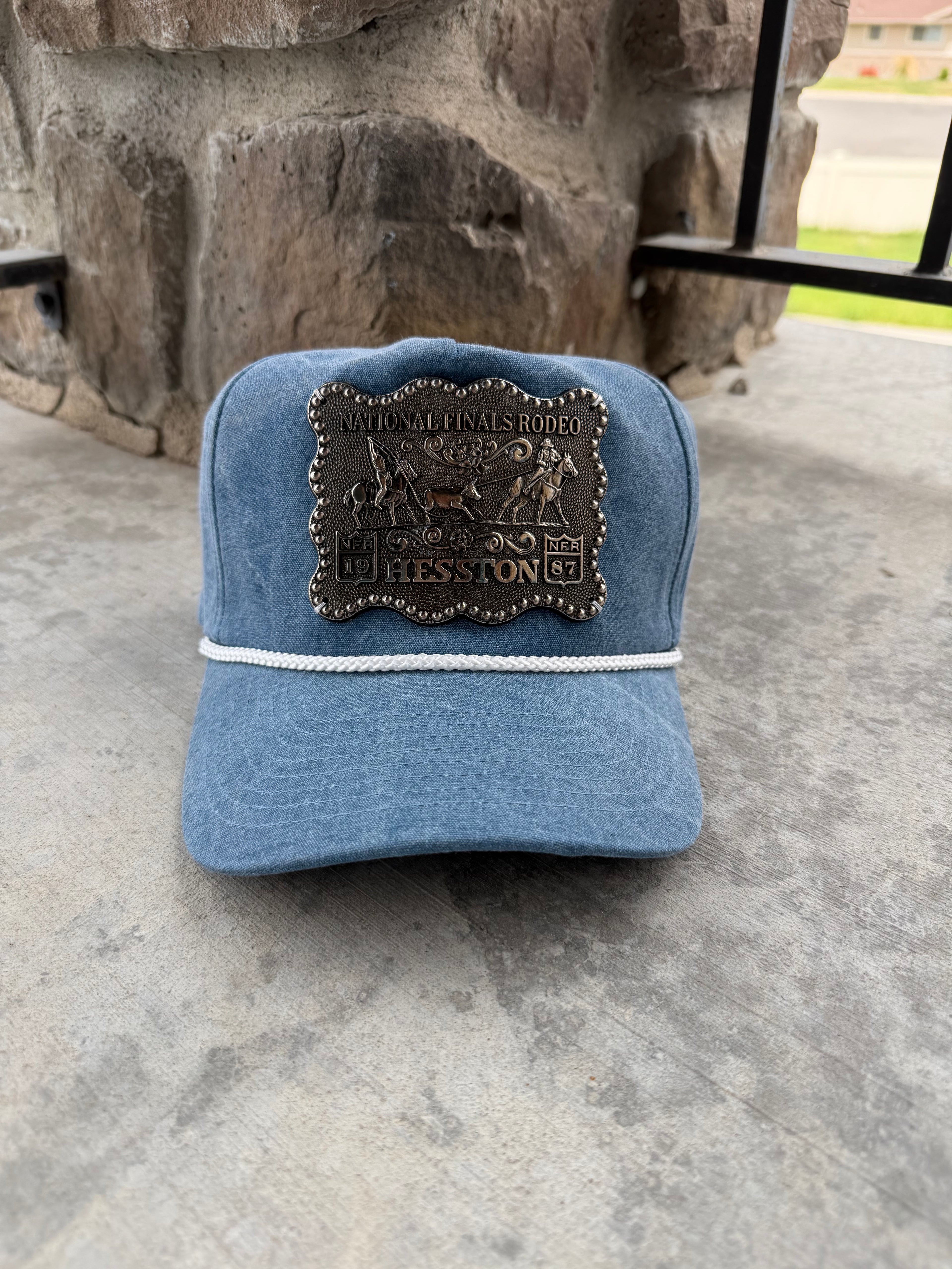 1987 Denim Canvas NFR Buckle Hat