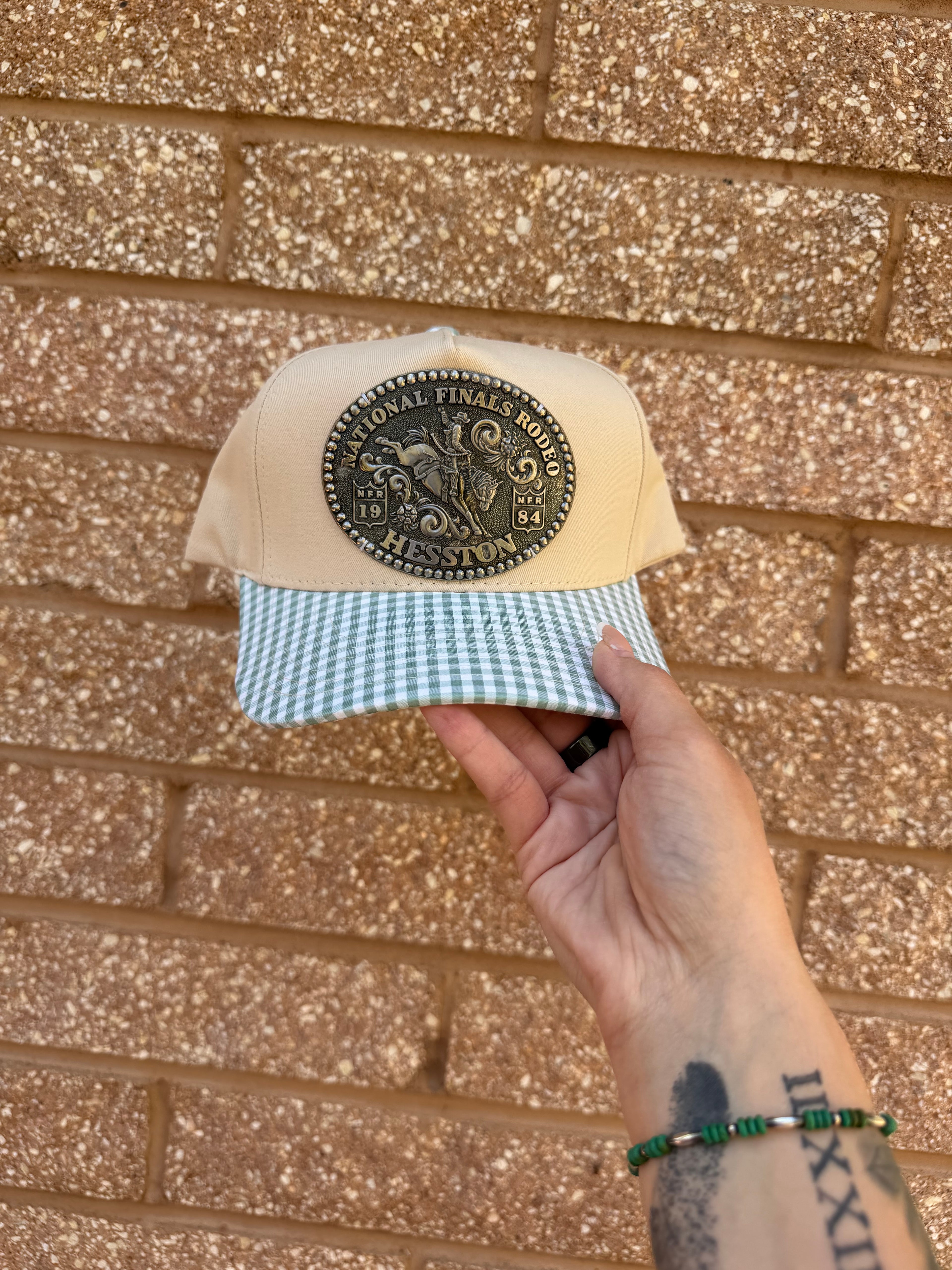 Gingham NFR Buckle Hat