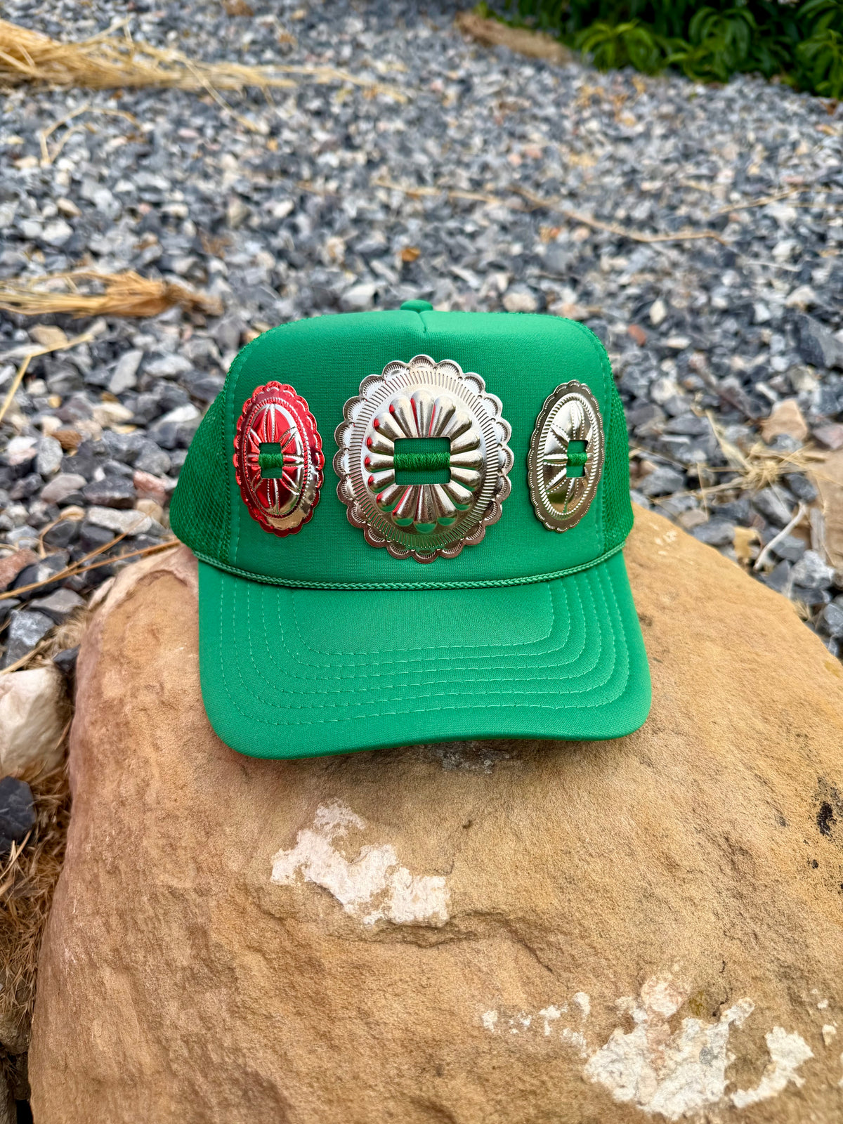 Green Big Concho Hat