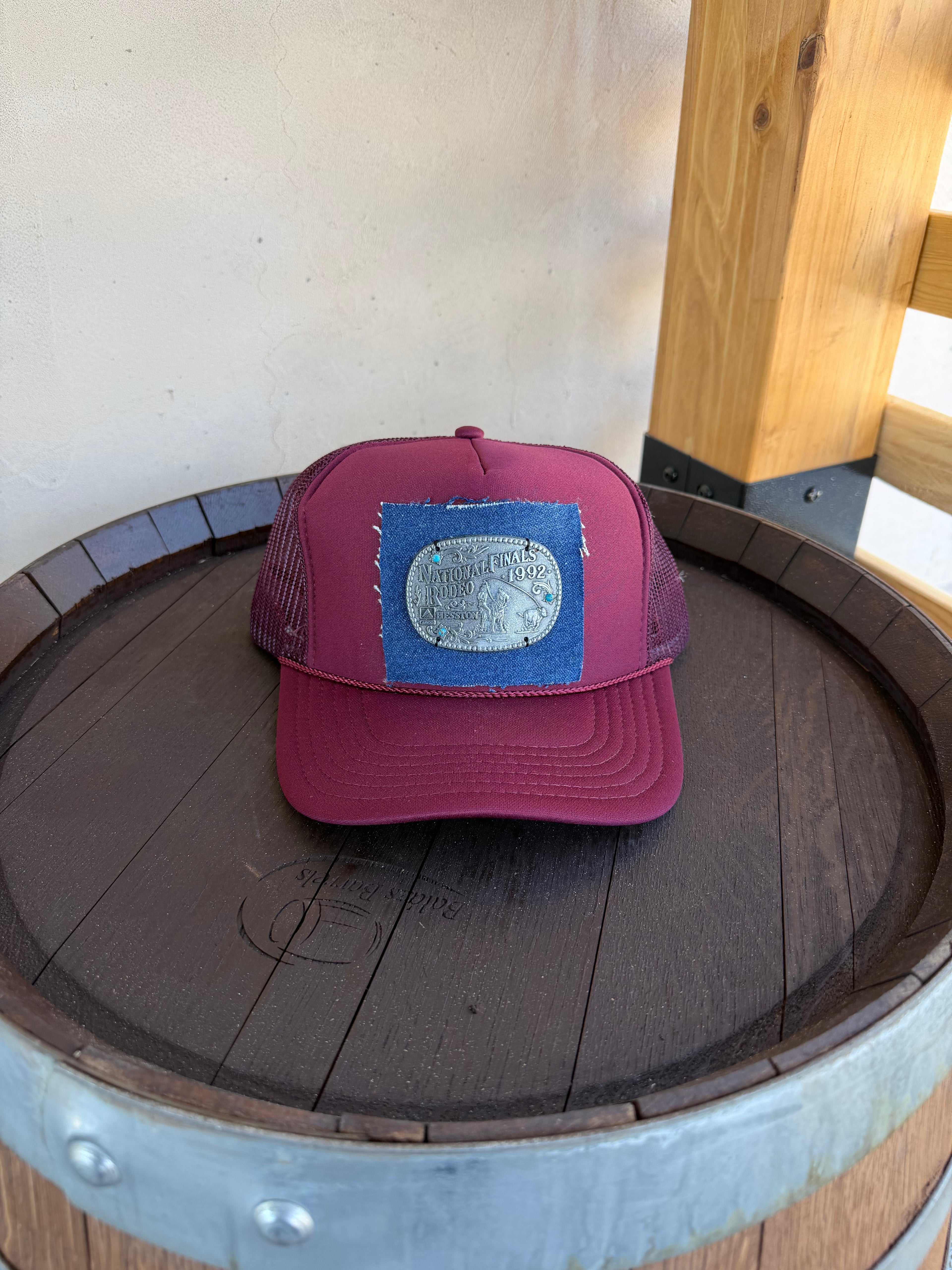 Denim Buckle Patch Hat