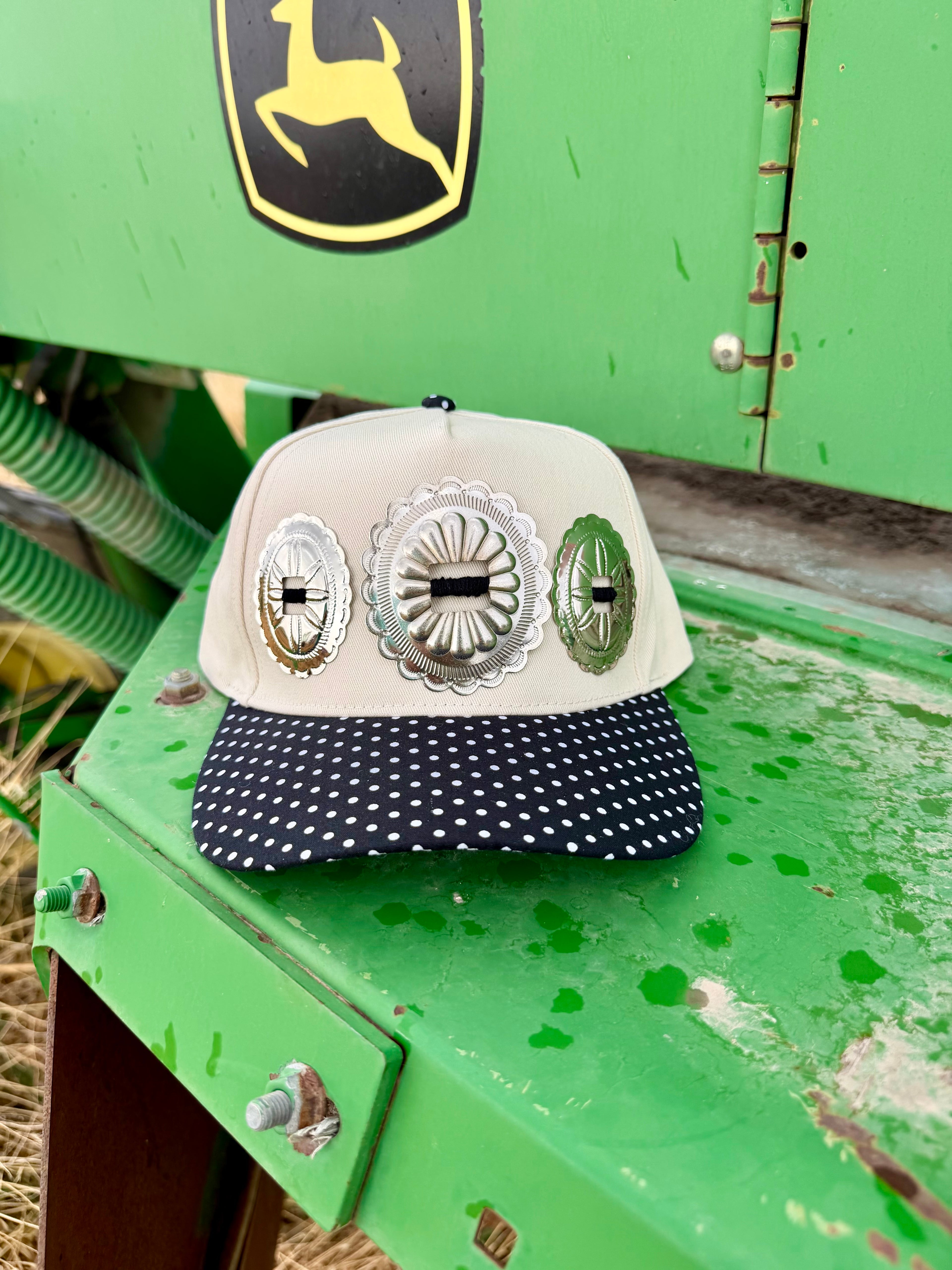 Polka Dot Concho Hat