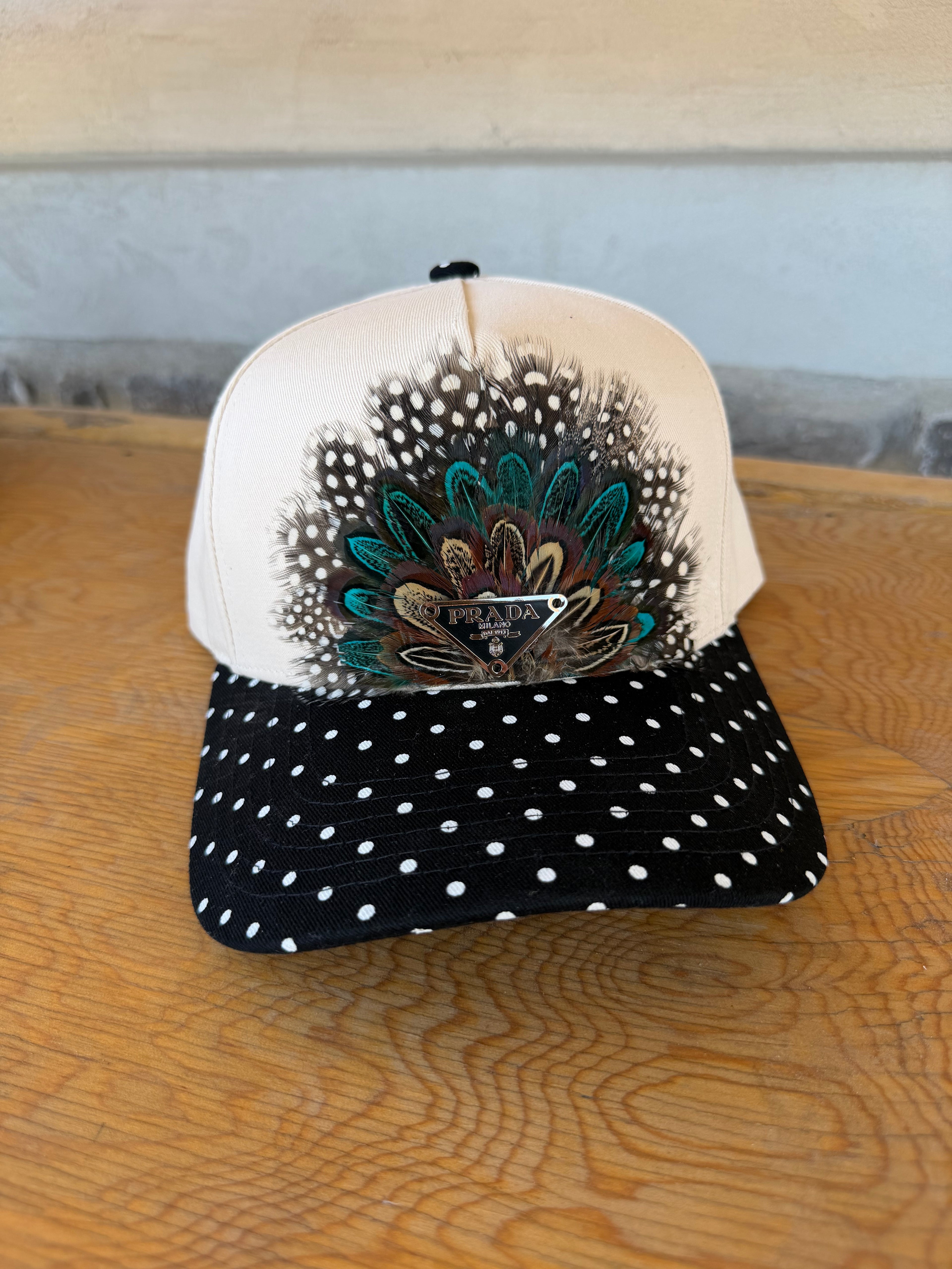 Prada Feather Trucker Hat