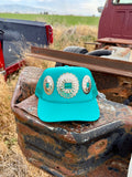 Turquoise Big Concho Hat