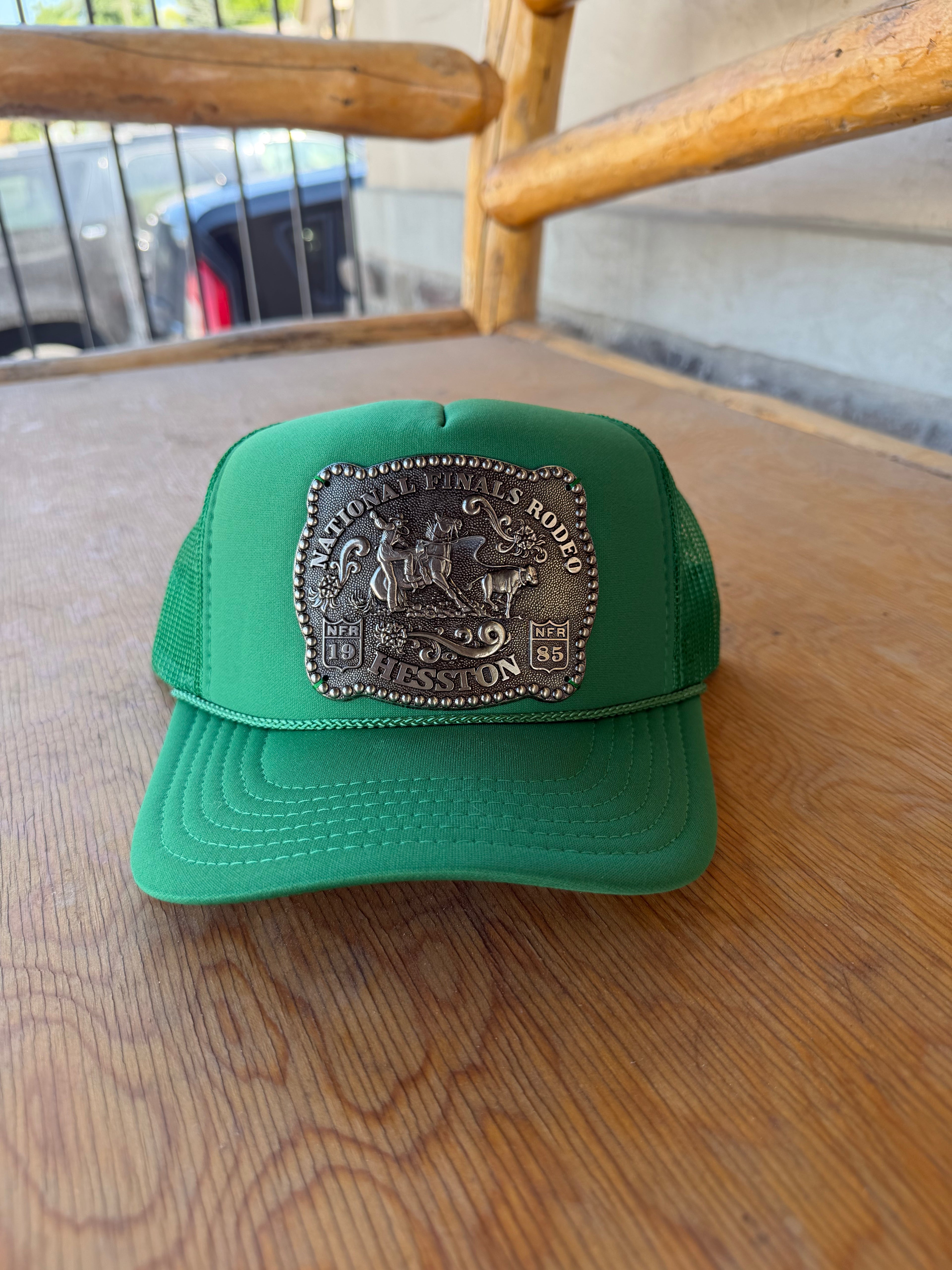 Green 1985 NFR Buckle Hat