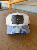 Blue Striped 1986 NFR Buckle Hat