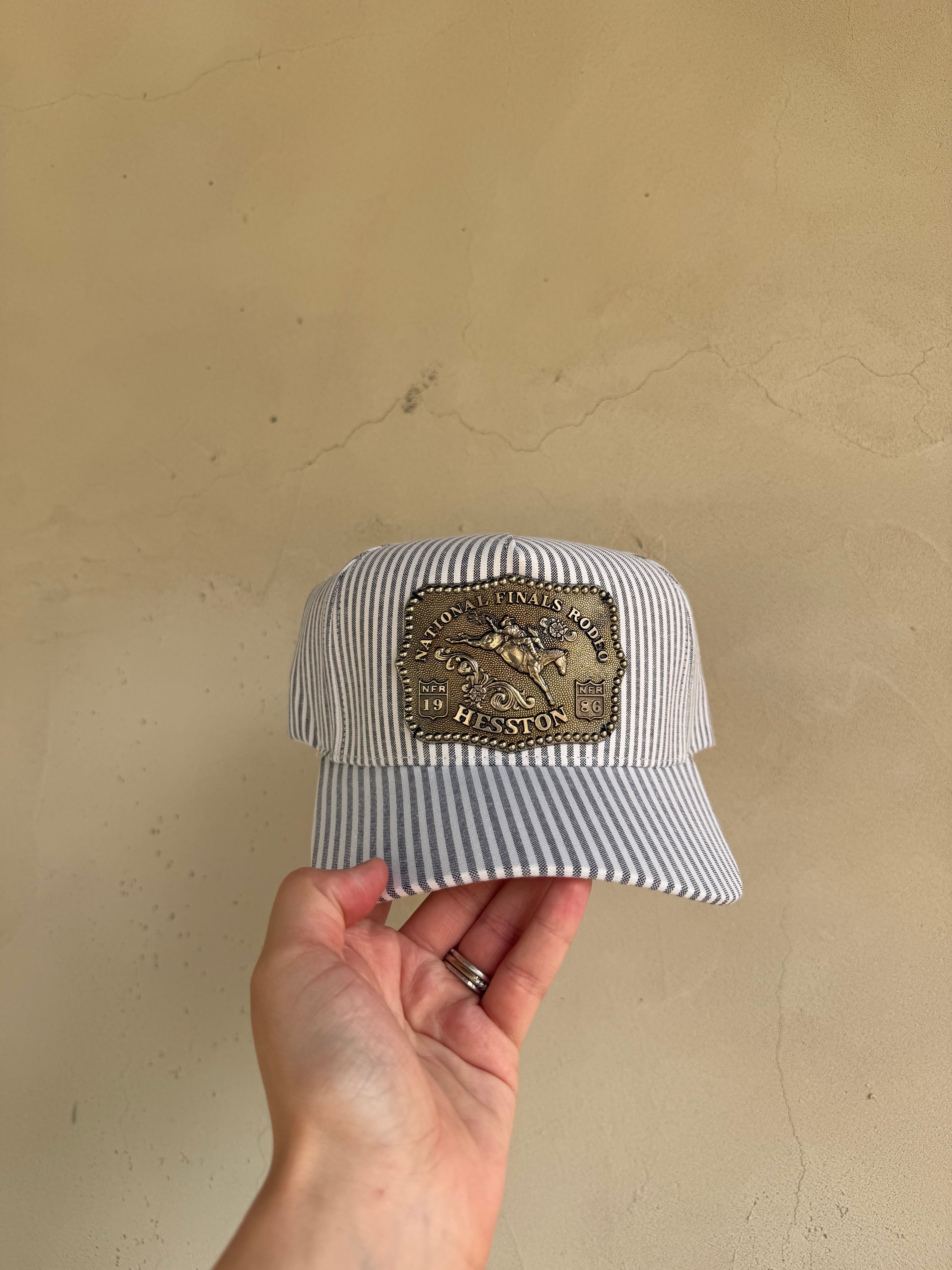 Striped NFR Buckle Hat