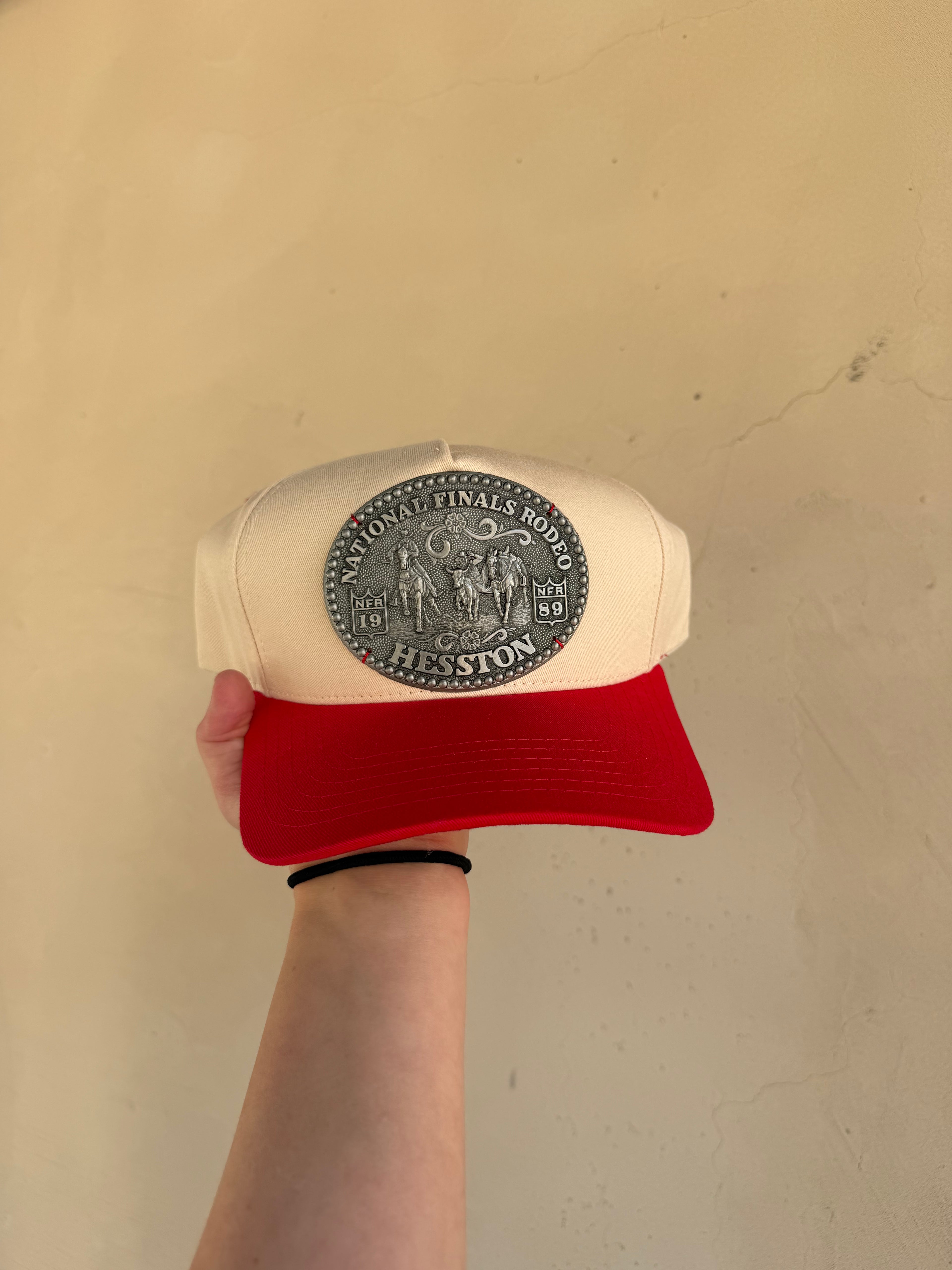 1989 Hesston NFR Red Buckle Hat