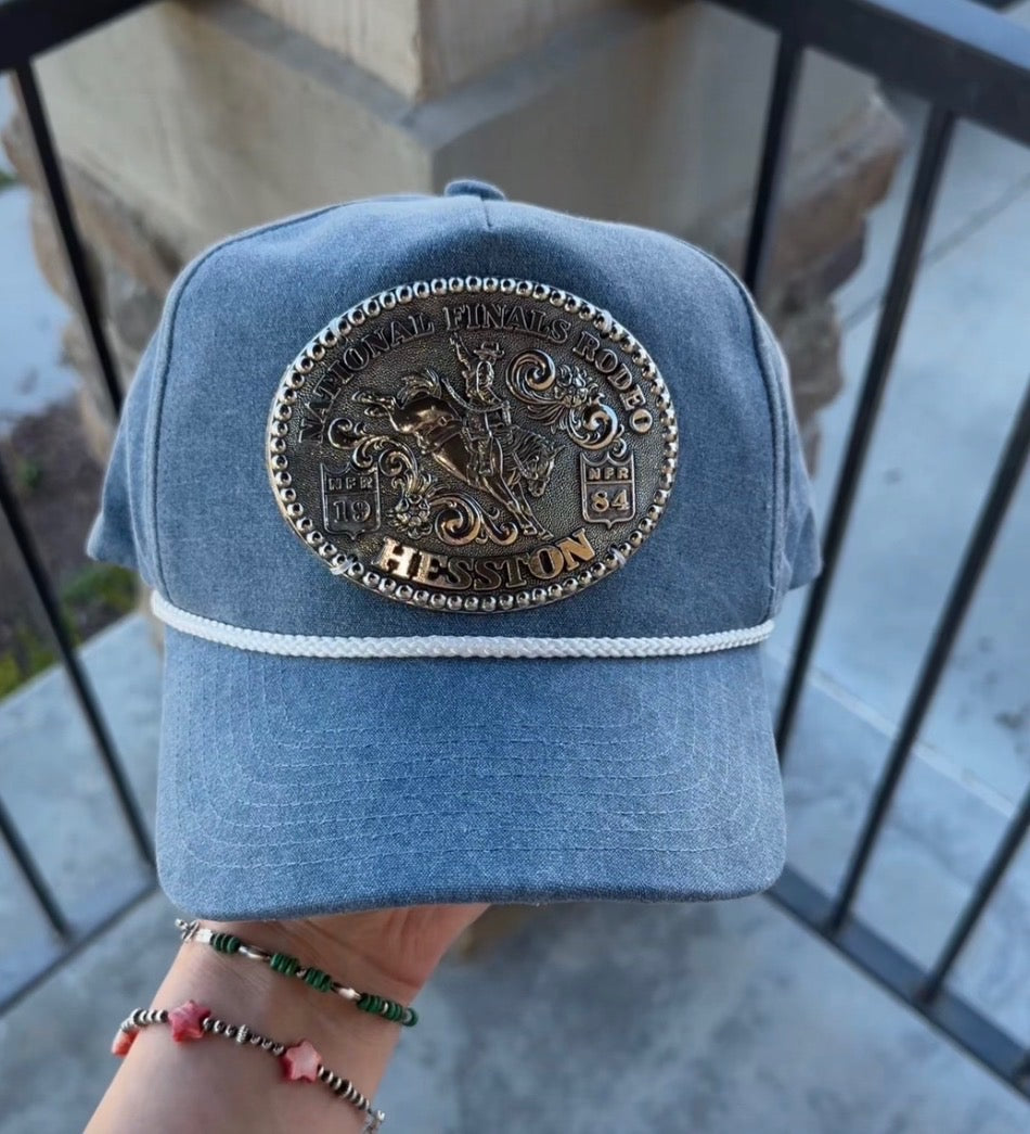 The Kinsey Denim NFR Buckle Hat