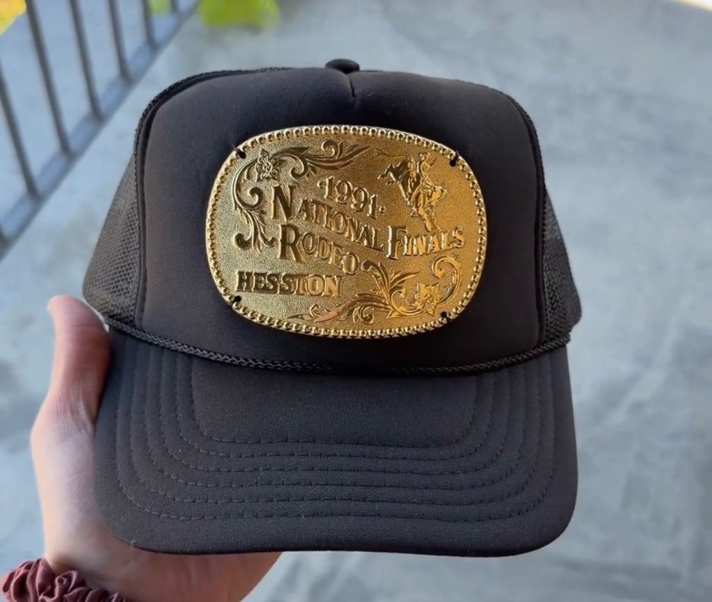 Solid Color Foam NFR Buckle Hat