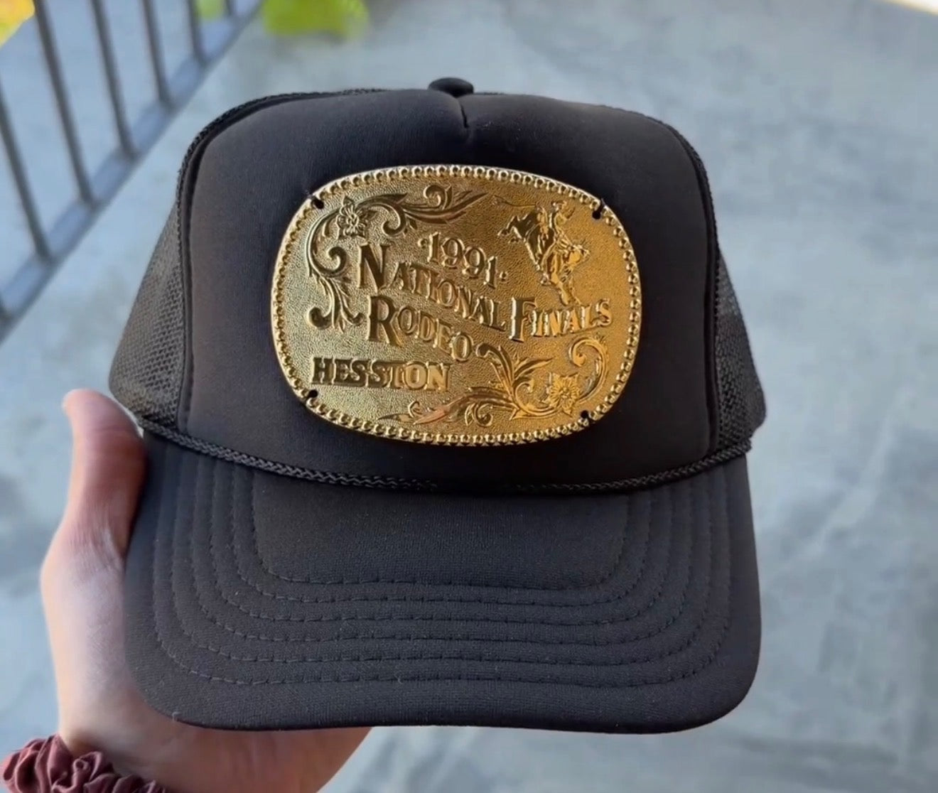 Solid Color Foam NFR Buckle Hat
