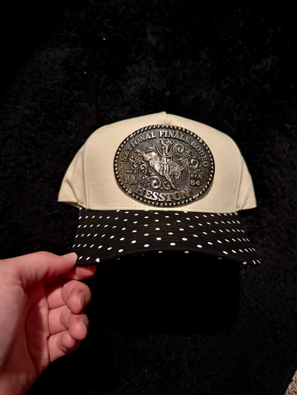 Polka Dot Authentic NFR Buckle Hat
