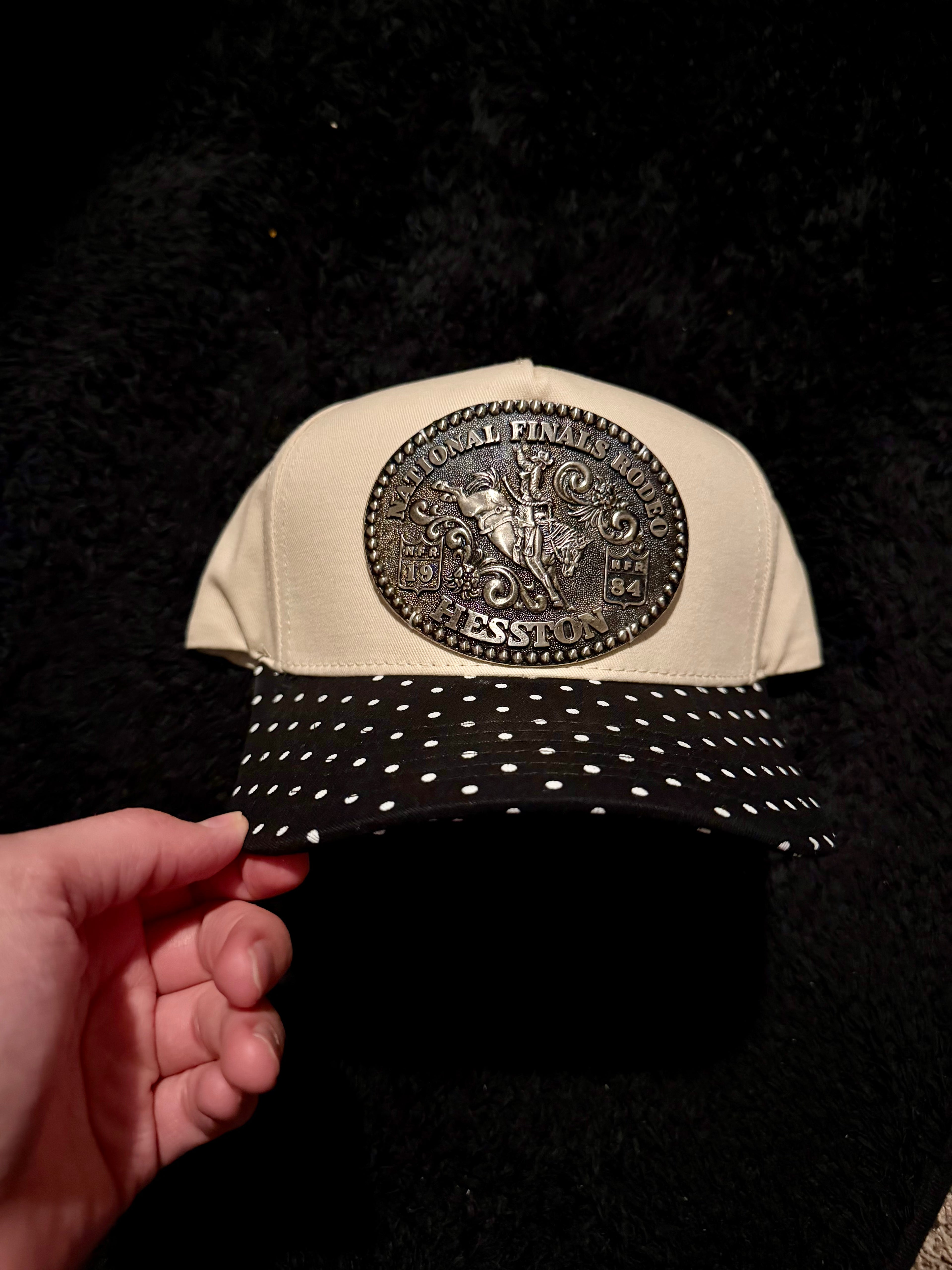 Polka Dot Authentic NFR Buckle Hat