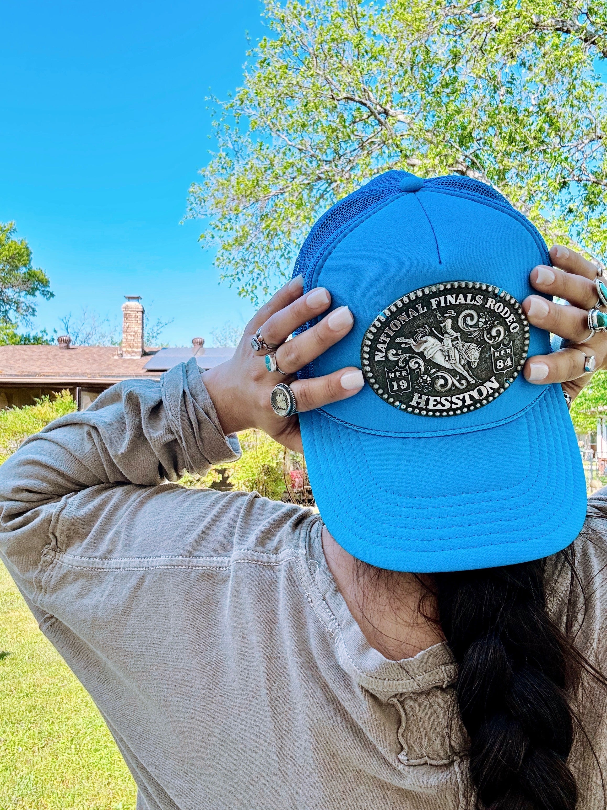 Solid Color Foam NFR Buckle Hat