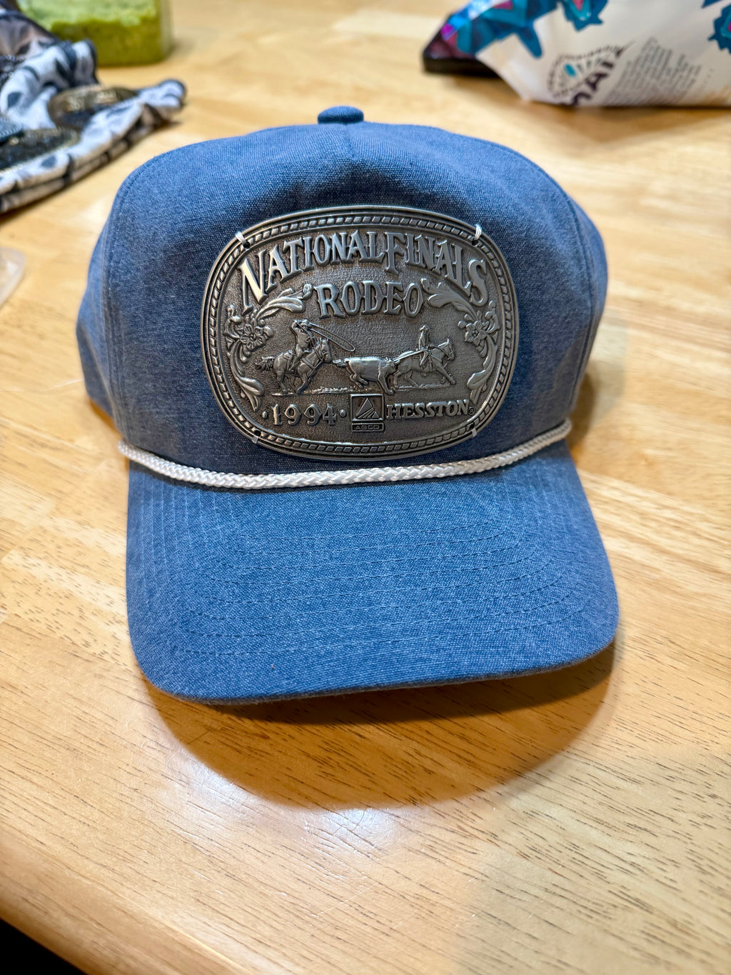 The Kinsey Denim NFR Buckle Hat