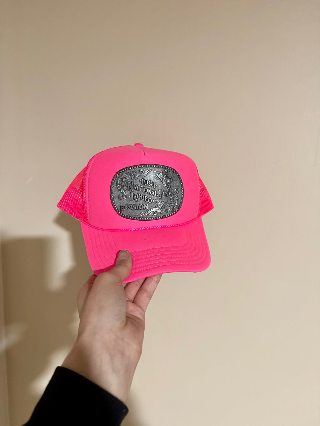Solid Color Foam NFR Buckle Hat