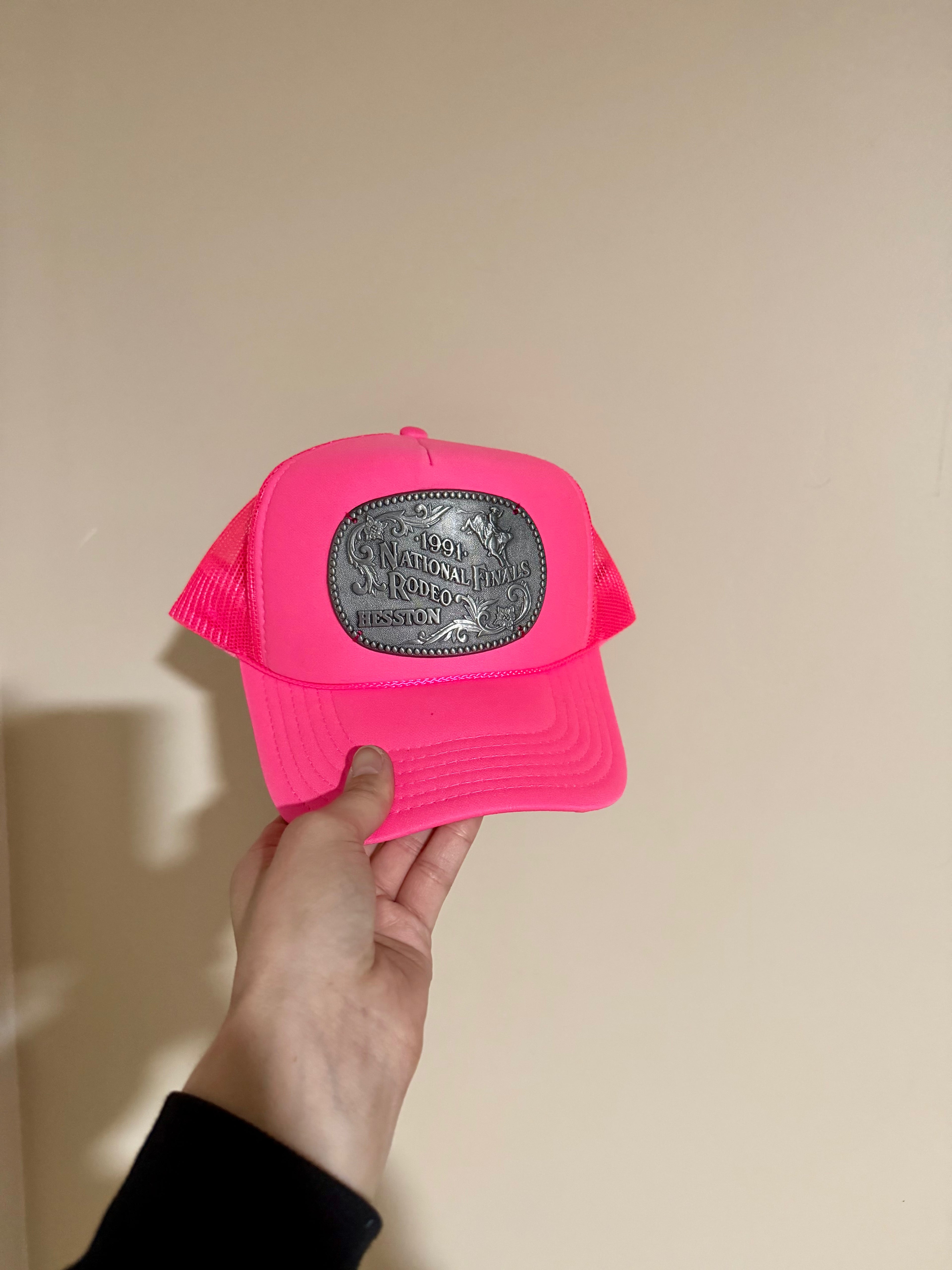 Solid Color Foam NFR Buckle Hat